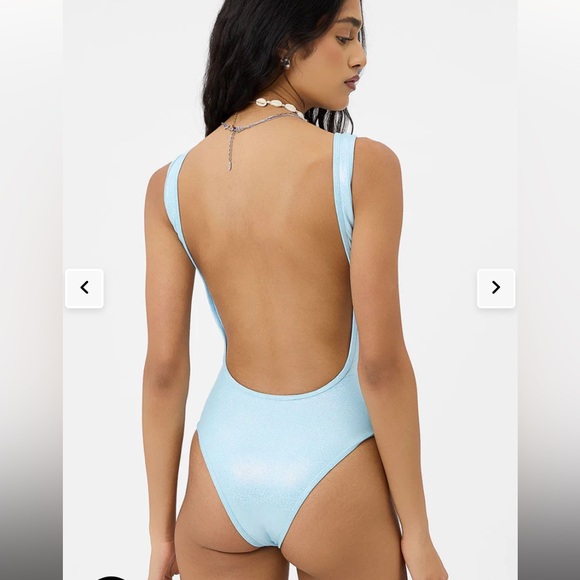 FRANKIES BIKINIS Kyle Iridescent one piece swimsuit🤍size small - Picture 3 of 3